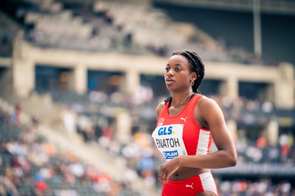 Blessing Enatoh (TSV Spandau 1860) waehrend der deutschen Leichtathletik-Meisterschaften im Olympiastadion am 25.06.2022 in Berlin